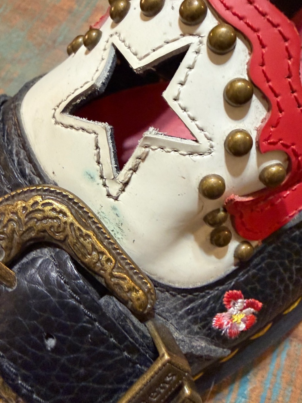 UNICORN - Dr Marten Embroidered Mary Janes Size 7 - Picture 7 of 12